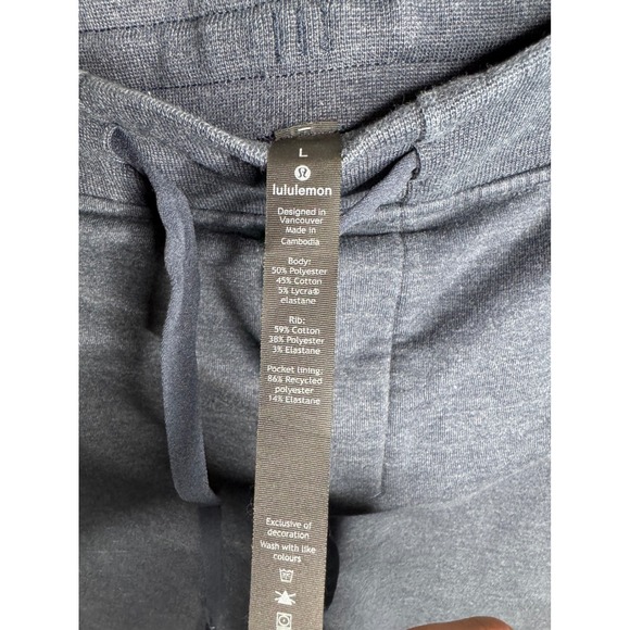 Lululemon Mens City Sweat Jogger Pants Heathered Navy Blue Large - Picture 3 of 9